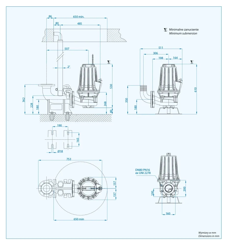 VT 80/2/173 C.354 (5,5 kW, 400 V) Specifické čerpadlo
