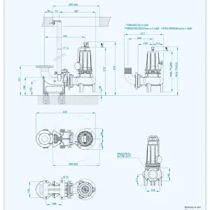 DNA 65-2/110 m/g (1,1 kW, 230 V) Specifické čerpadlo s plavcem