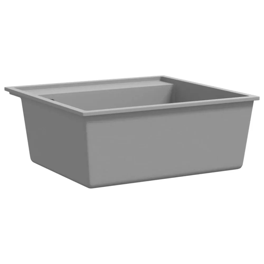 Kuchyňský dřez s přepadem šedý žula