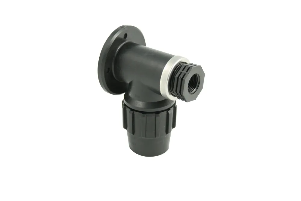 Stěnový kotouč pro trubky PE-HD s redukční vsuvkou 1" AG x 1-2" IG