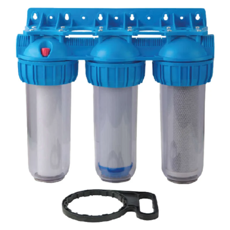 Triple Water Filter / Houses 3x10 - 1 "