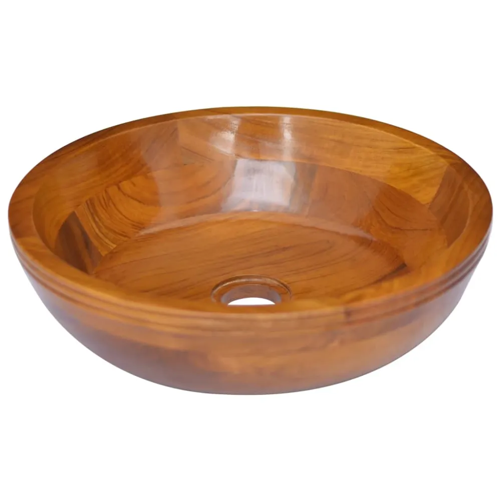 Umývadlo masivní teak φ40 x 10 cm