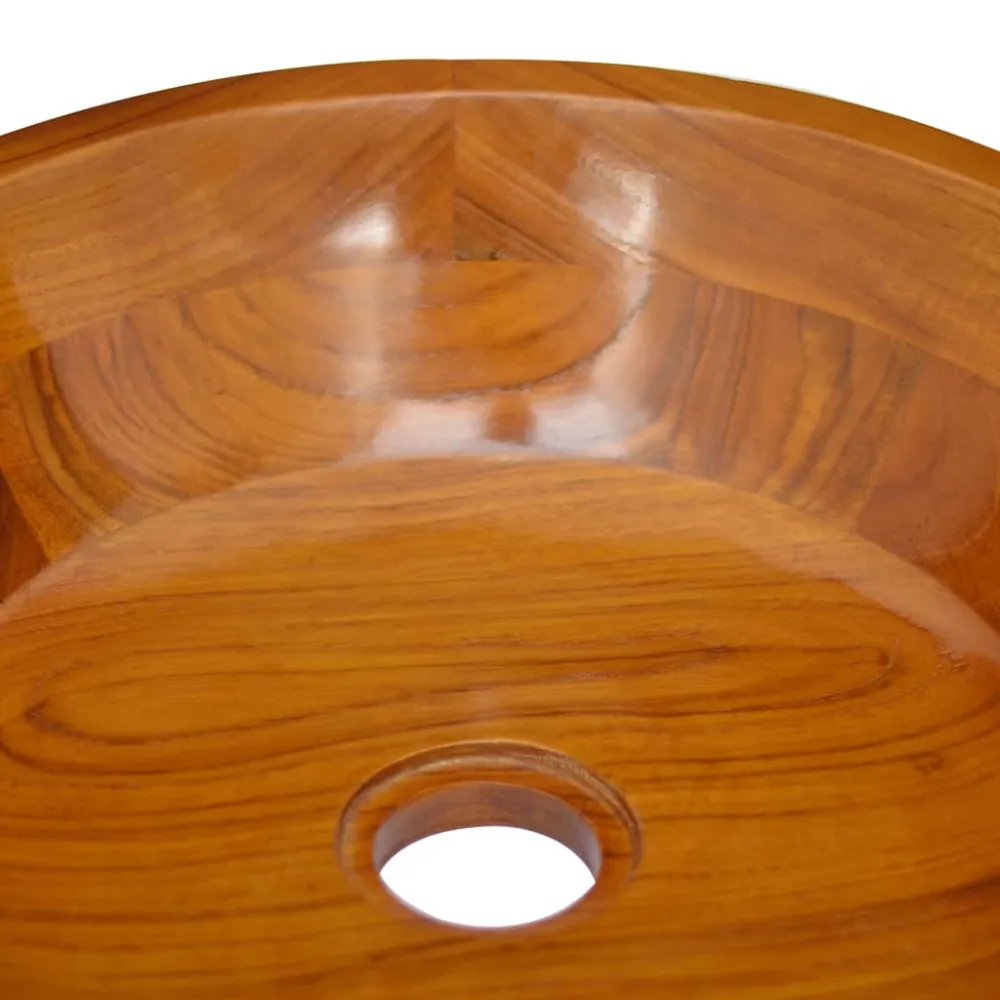 Umývadlo masivní teak φ40 x 10 cm