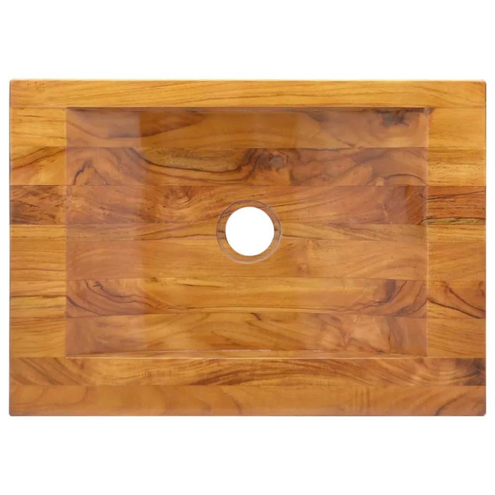 Umyvadlo masivní teak 50 x 35 x 10 cm