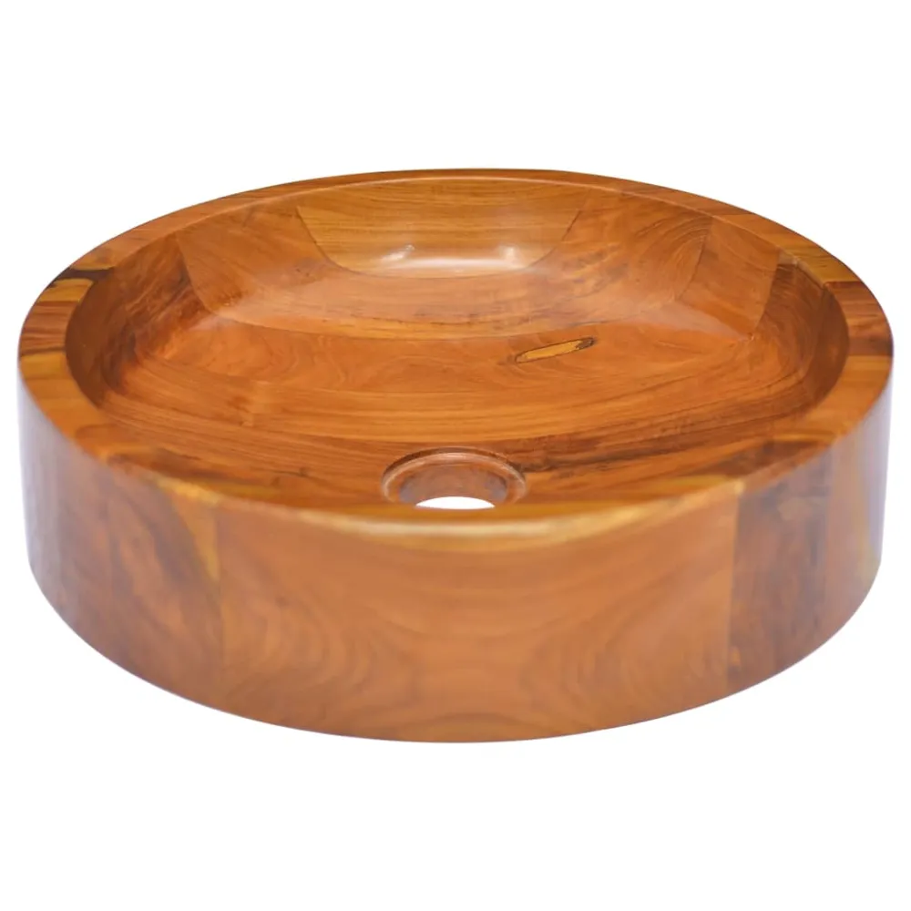 Umyvadlo masivní teak φ40 x 10 cm