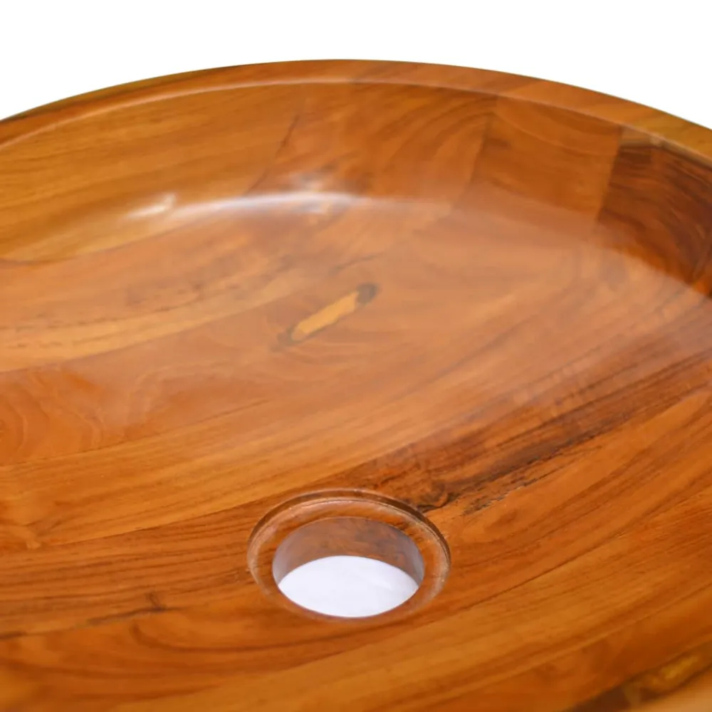Umyvadlo masivní teak φ40 x 10 cm