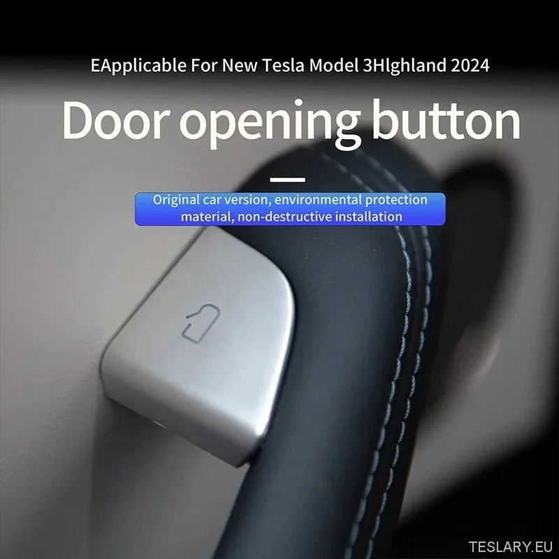 Tesla Model 3+ Highland/Model Y Juniper Open Door knoflík kryt oříznutí interiérového chrániče