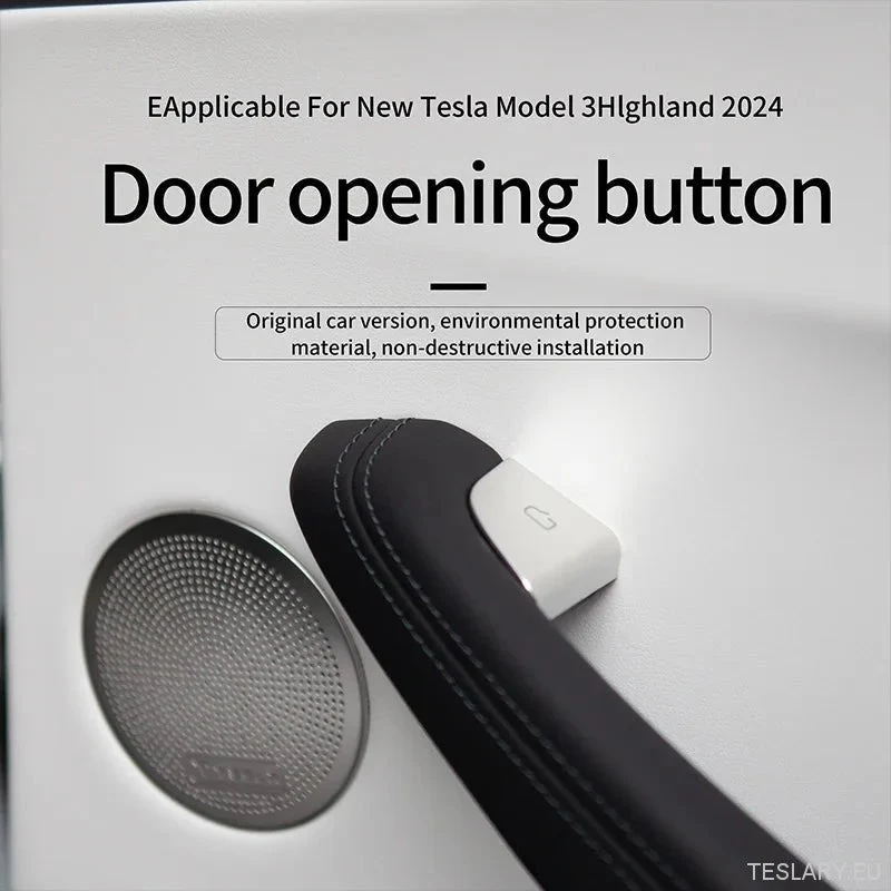 Tesla Model 3+ Highland/Model Y Juniper Open Door knoflík kryt oříznutí interiérového chrániče