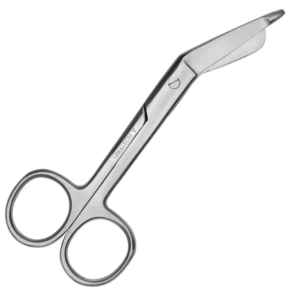 Sada - 1x univerzální nůžky 11,5 cm - nerezová ocel + 1x svorka s rovnými vroubkovanými hroty 12,5 cm - nerezová ocel