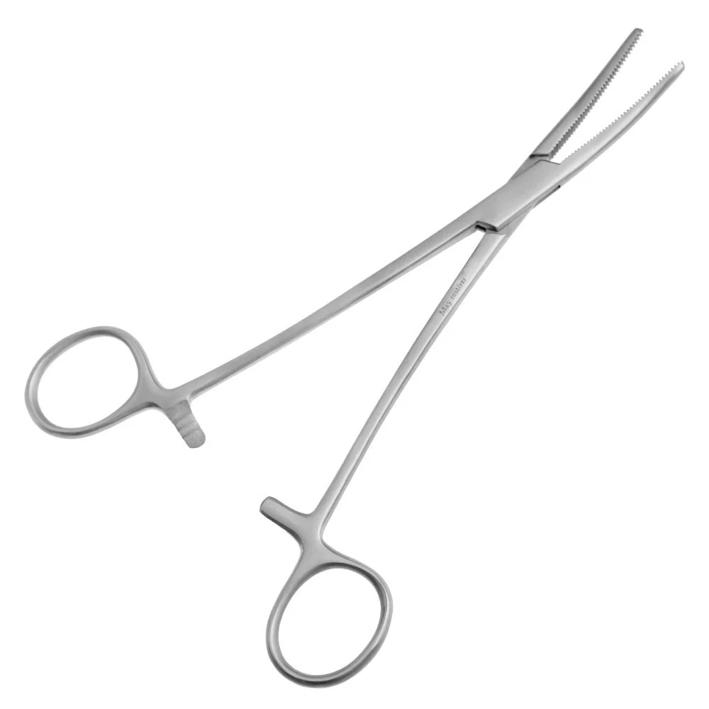 Svorka - zahnutá - vroubkovaná - 12,5 cm - nerezová ocel