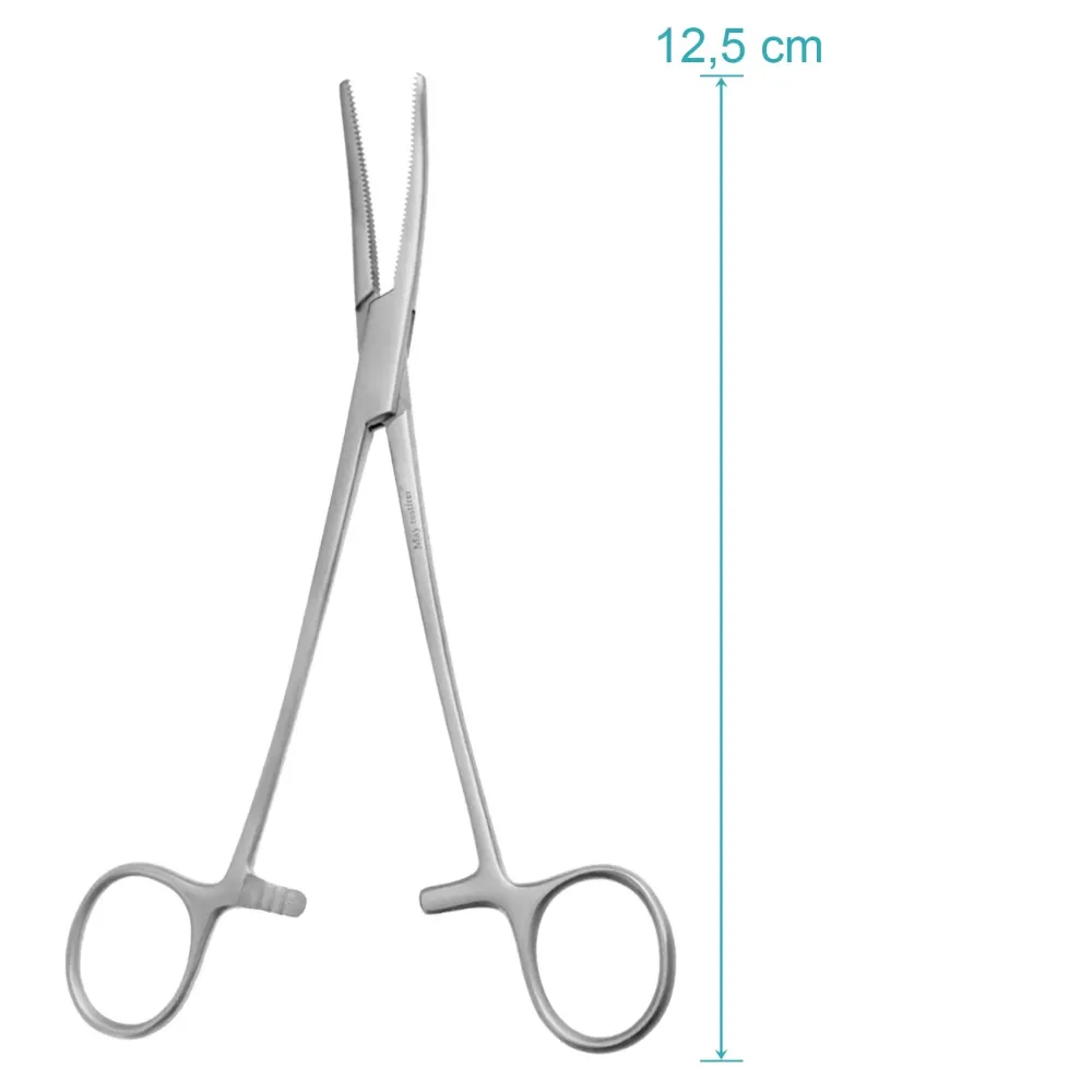 Svorka - zahnutá - vroubkovaná - 12,5 cm - nerezová ocel