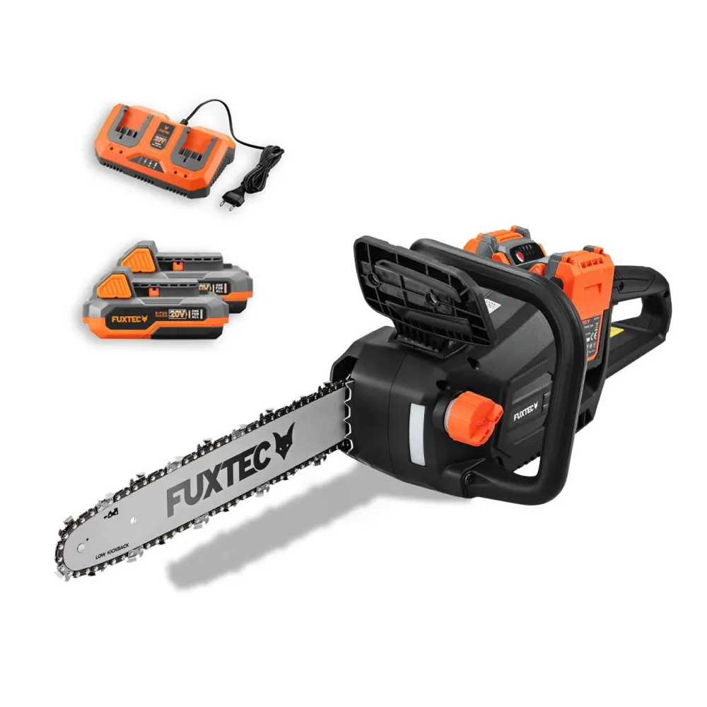Akumulátorová retezová pila FUXTEC 2x20V FX-E2KSSET s baterií nabíjeckou