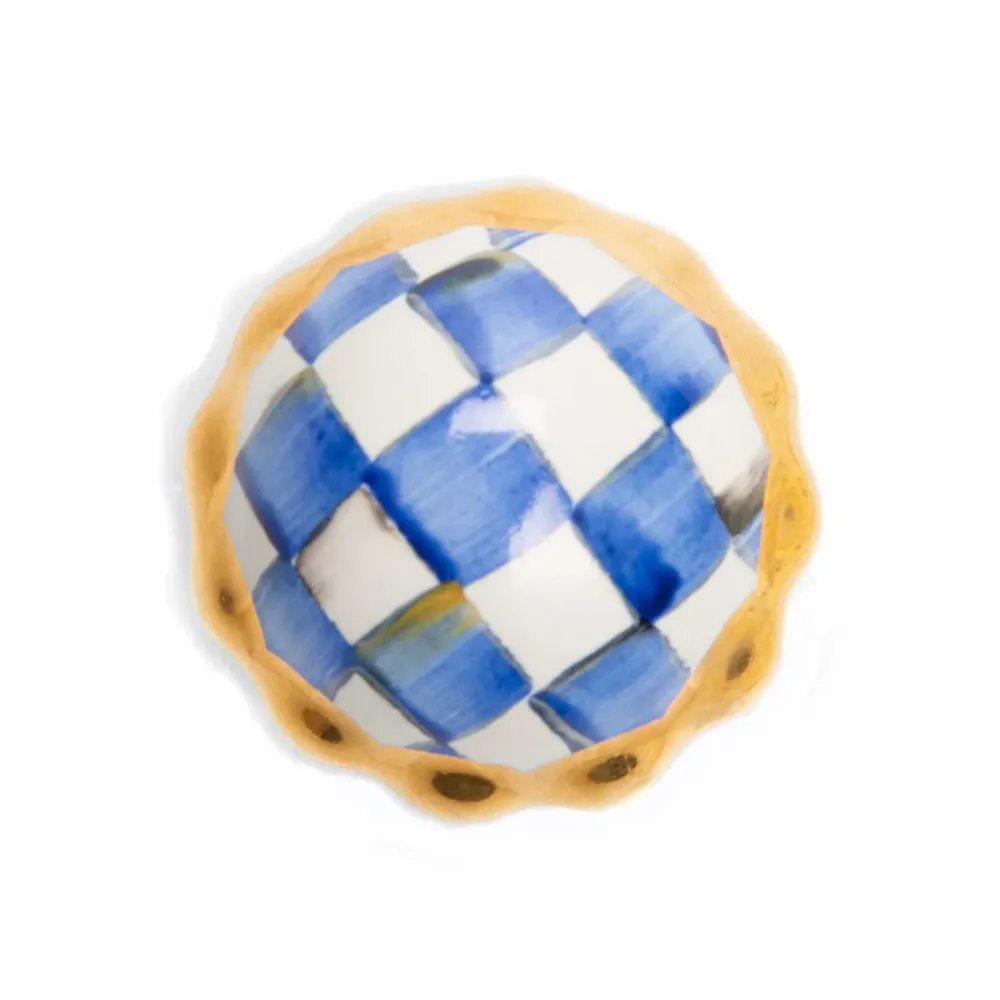 Keramická úchytka Royal Check Petit Four od MacKenzie-Childs