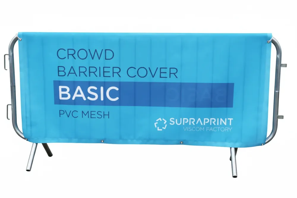 Potah na zahrazovací bariéru – síťované PVC – 200 × 80 cm – s vlastním potiskem