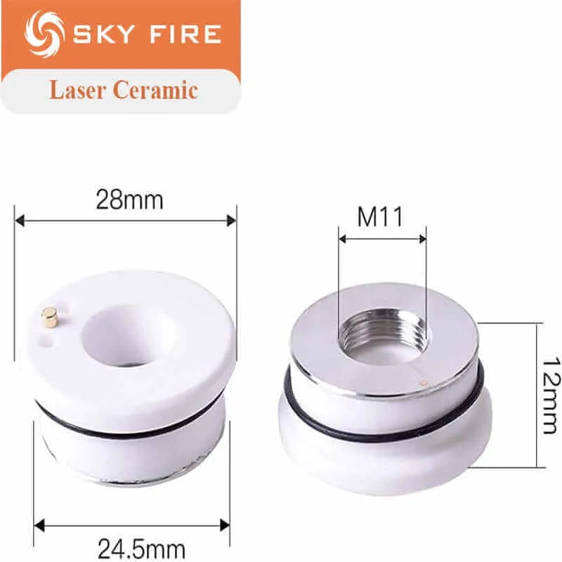 Obecný keramický kroužek pro řezací hlavy vláknového laseru Raytools Precitec WXS EC+Ophit HANS Bodor Sky Fire Laser