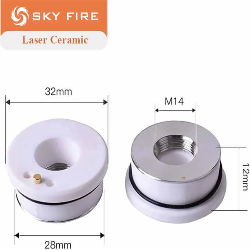 Obecný keramický kroužek pro řezací hlavy vláknového laseru Raytools Precitec WXS EC+Ophit HANS Bodor Sky Fire Laser