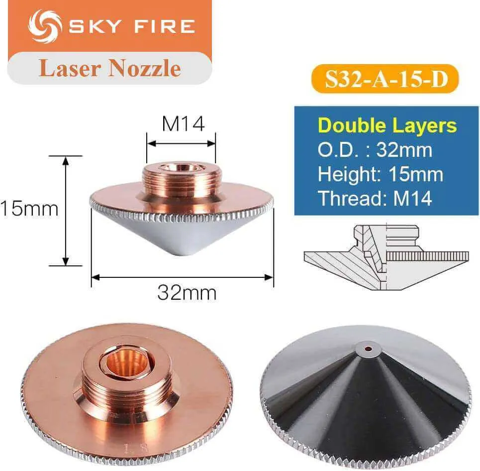 Tryska pro laserové řezací hlavy Raytools (kromě BM115) Sky Fire Laser