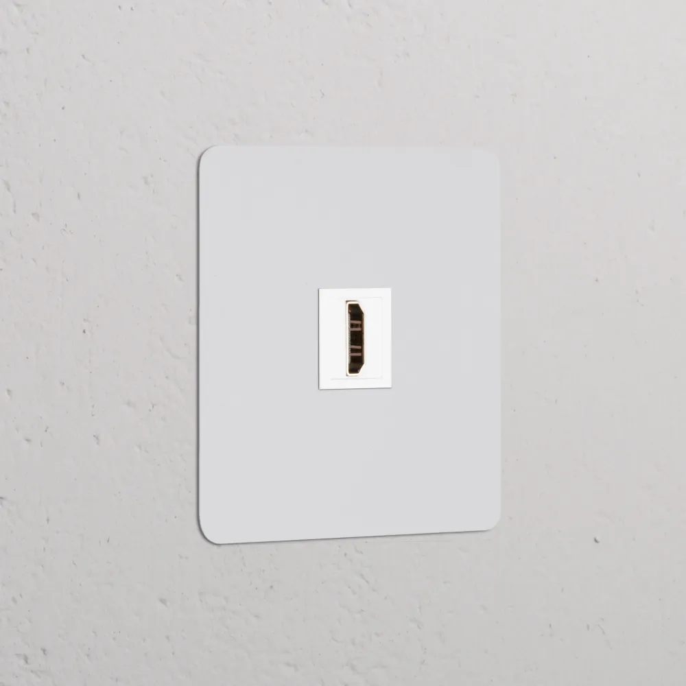 Kew Jednoduchá zásuvka HDMI - Malovatelné | Bílá