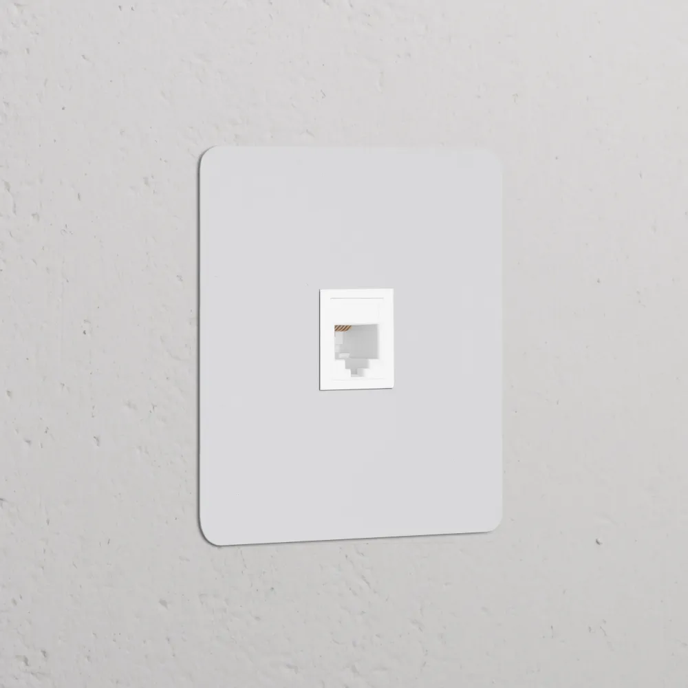 Kew Jednoduchá zásuvka RJ45 - Malovatelné | Bílá