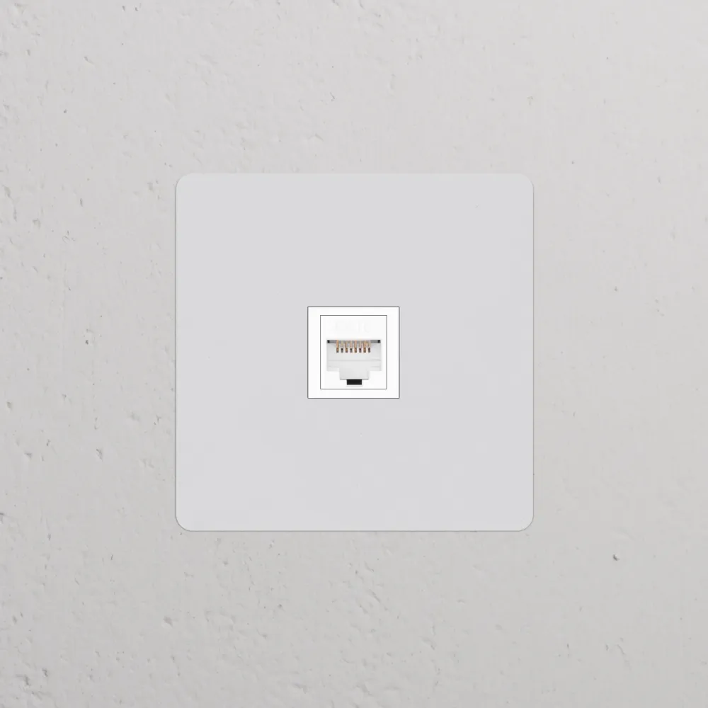 Kew Jednoduchá zásuvka RJ45 - Malovatelné | Bílá