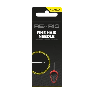 Jehla Avid Carp Jemné vlasy Re-Rig Red