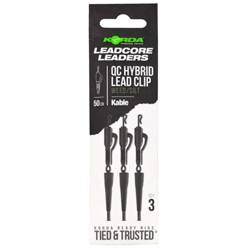 Leadcore Korda Olověná spona QC Kable Green 50 cm