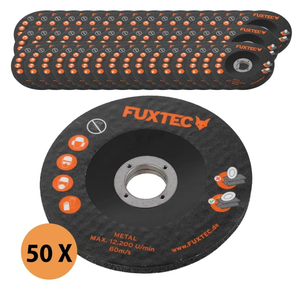 Sada 50 115mm rezných kotoucu na kov, ocel INOX pro 20V akumulátorovou úhlovou brusku FX-E1WS20