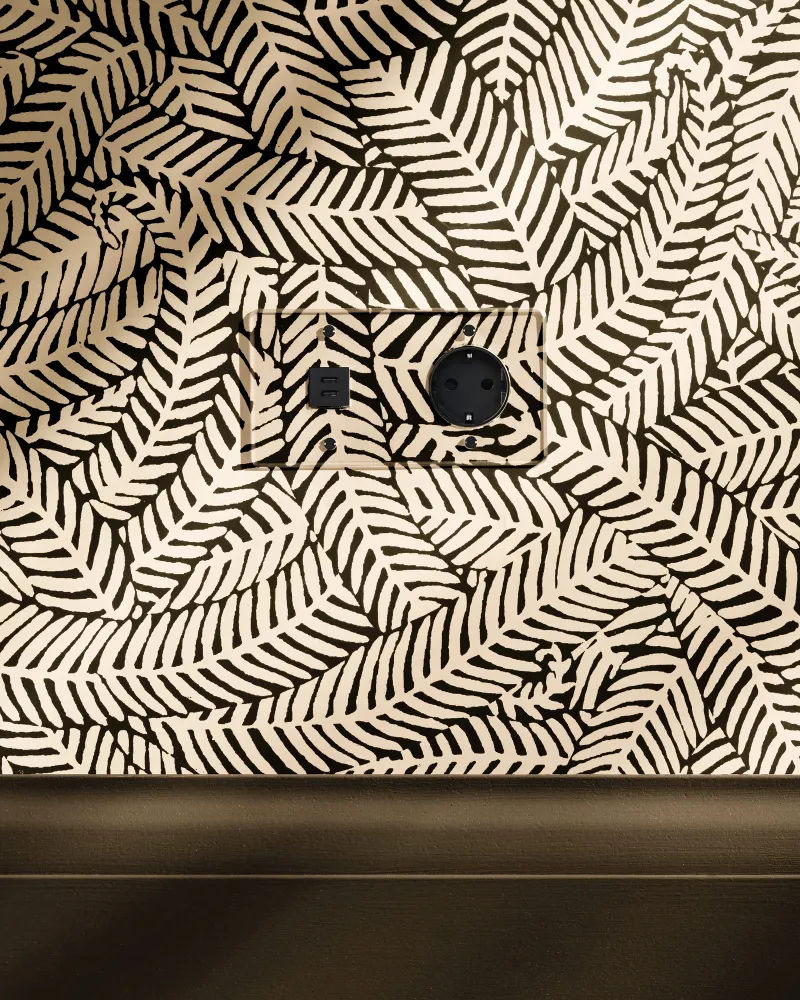Kew Dvojitá zásuvka USB-C 30 W Schuko typu F - Průhledné | Černá Regular