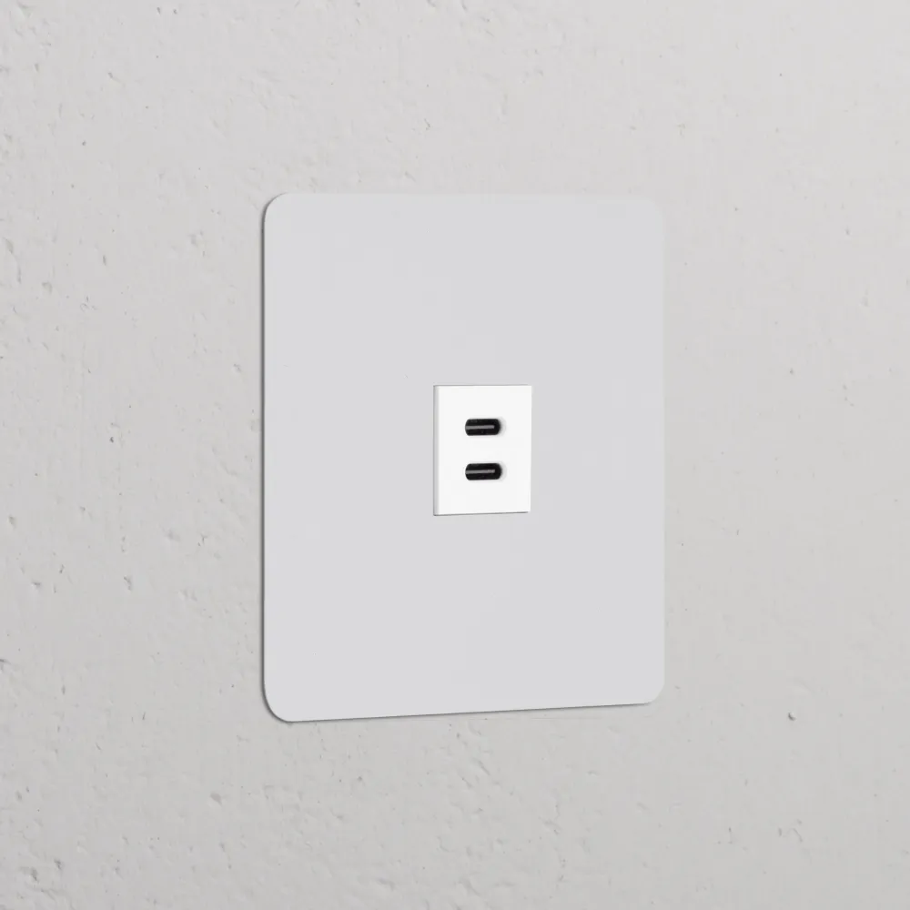 Kew Jednoduchá zásuvka USB-C 30 W - Malovatelné | Bílá