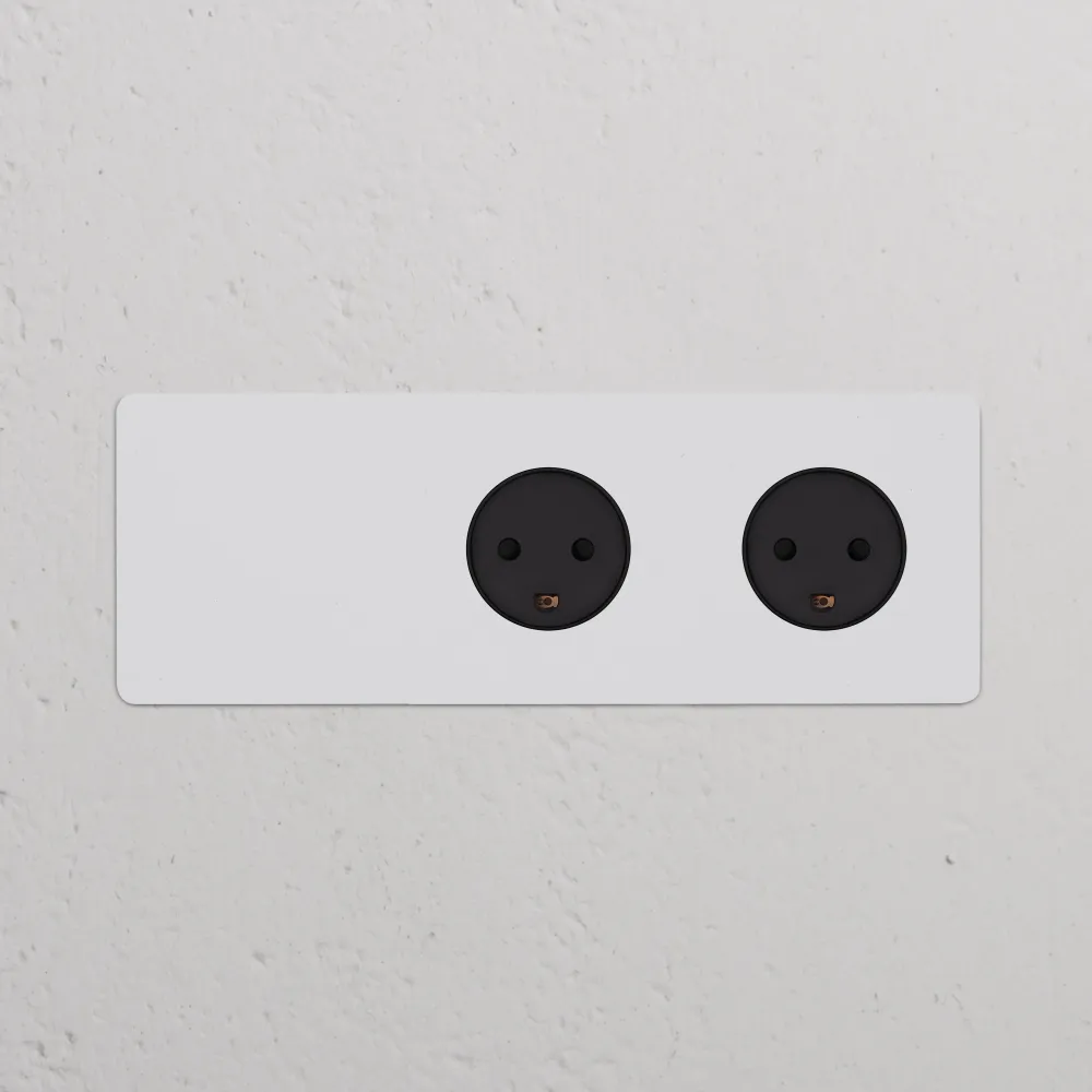 Kew Trojitá zásuvka USB-C 30 W 2x zásuvka dánského typu K - Malovatelná | Černá