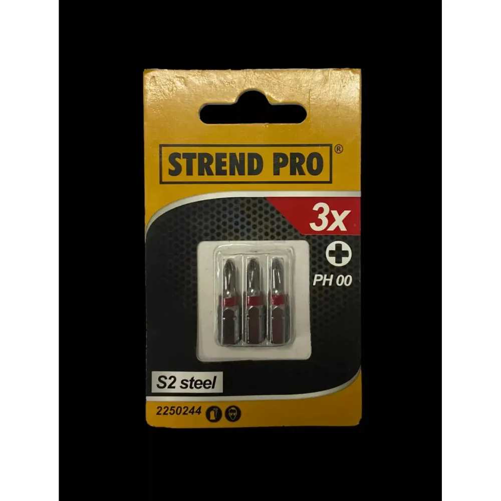 Bit Strend Pro S2 křížový PH0 určen pro šroubování v sadě 3 ks