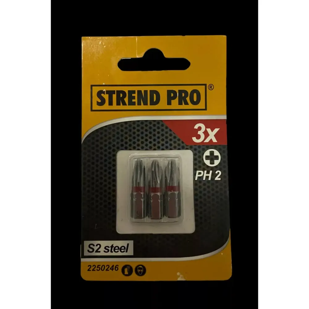 Bit Strend Pro S2 křížový PH2 náhradní díl pro šroubování sada 3 kusy