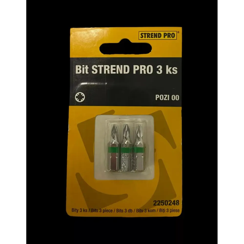 Bit Strend Pro S2 křížový PZ0 pro šroubování křížových šroubů sada 3 ks