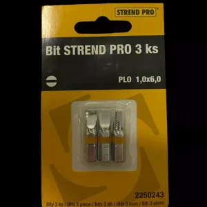 Bit Strend Pro S2 náhradní díl pro utahování šroubů plochý 10x60 mm sada 3 ks