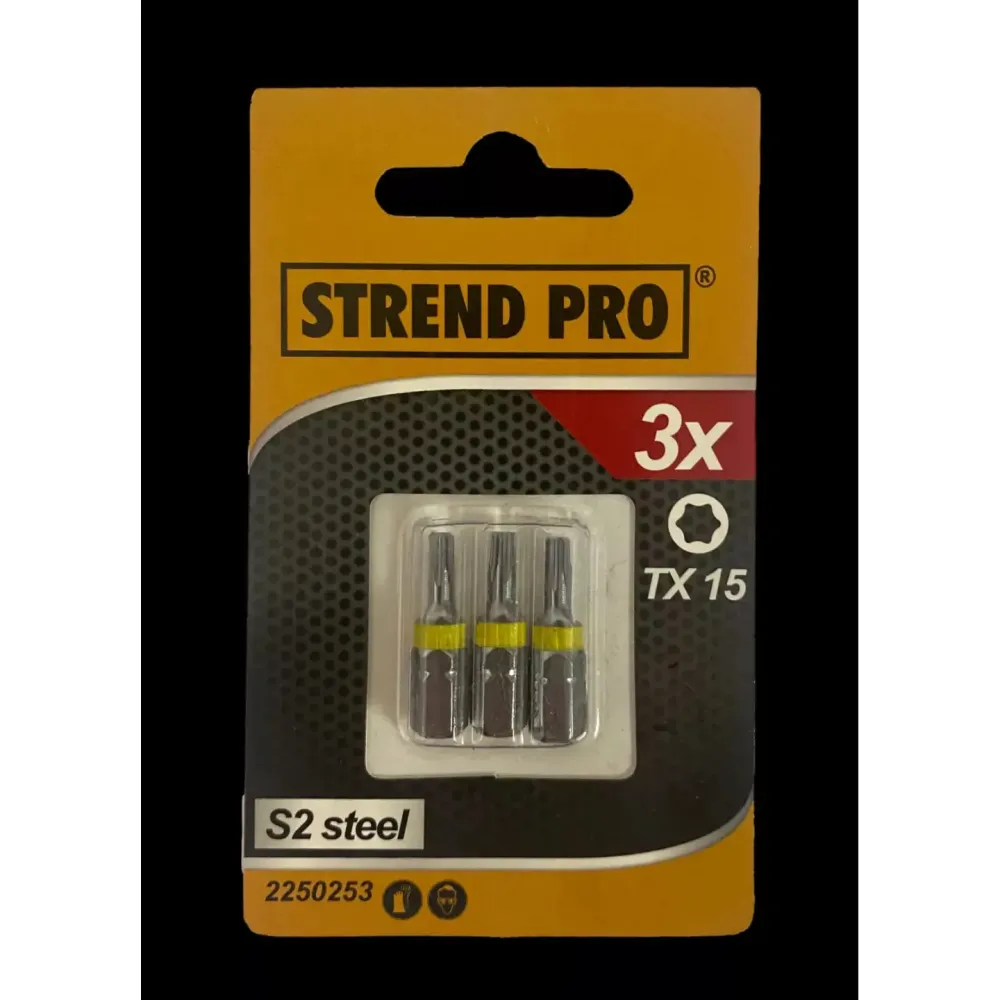 Bit Strend Pro S2 torx TX15 určený pro utahování šroubů obsahu3 kusy