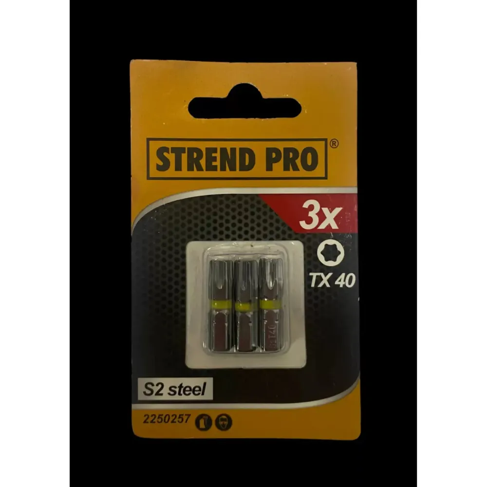 Bit Strend Pro S2 torx TX40 určen k utahování šroubů dodáván v sadě 3 ks