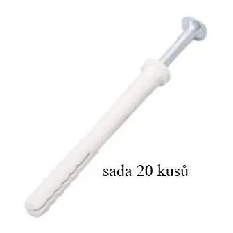Hmoždinka zatloukací NH 6x55 mm náhradní díl pro upevnění sada 20 kusů