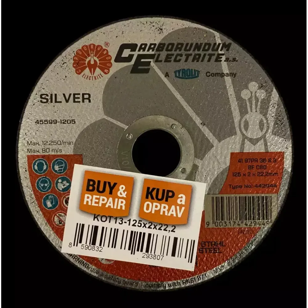 Kotouč řezný 125x2x222 mm určen pro řezání oceli značka Carbo Silver