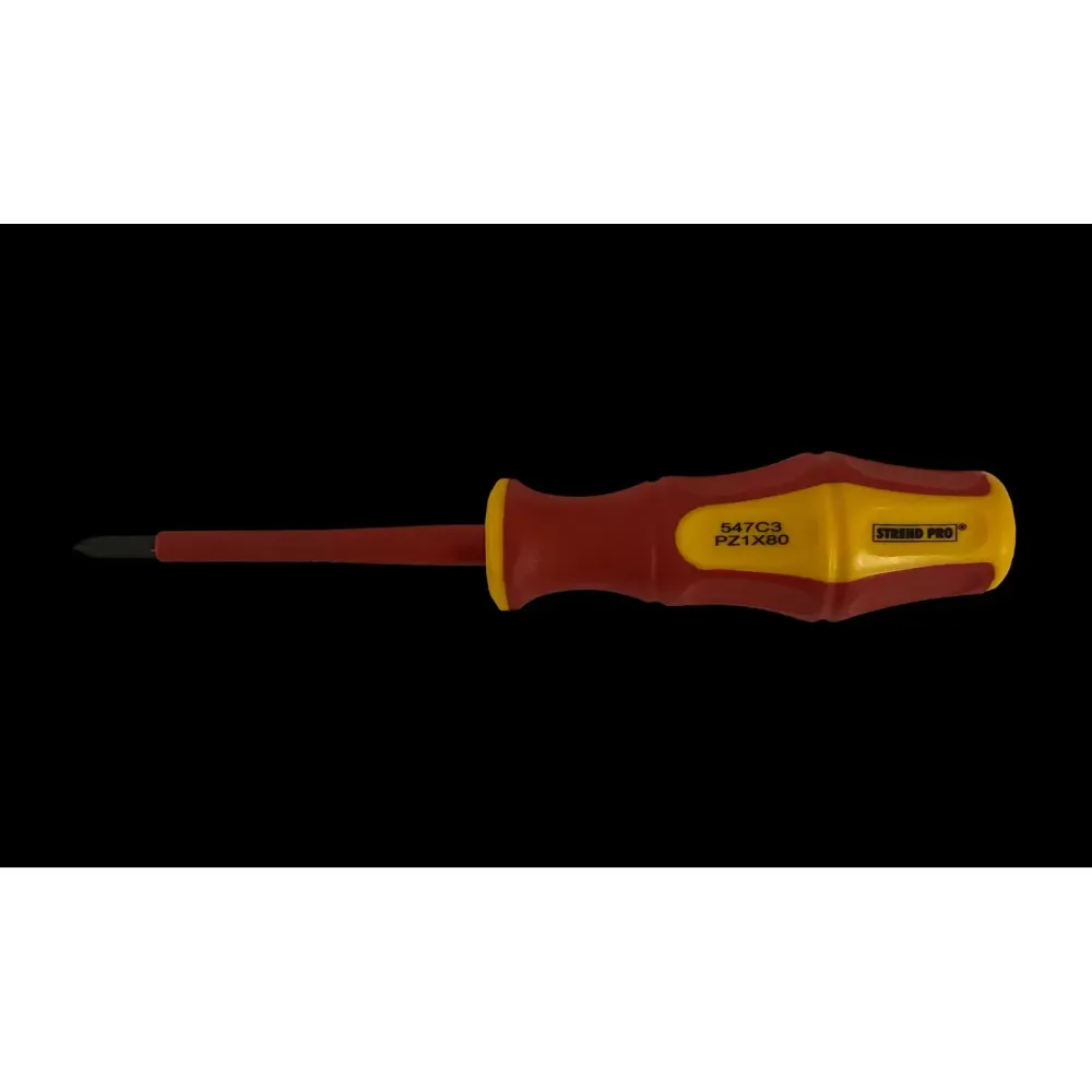 Šroubovák PZ1x080 mm CX547C určen pro práci na elektrických instalacích Strend PRO VDE