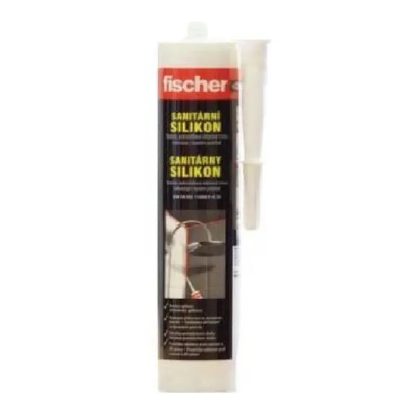 Sanitární silikonový tmel 310 určen k utěsnění spár v sanitárních prostorách Fischer