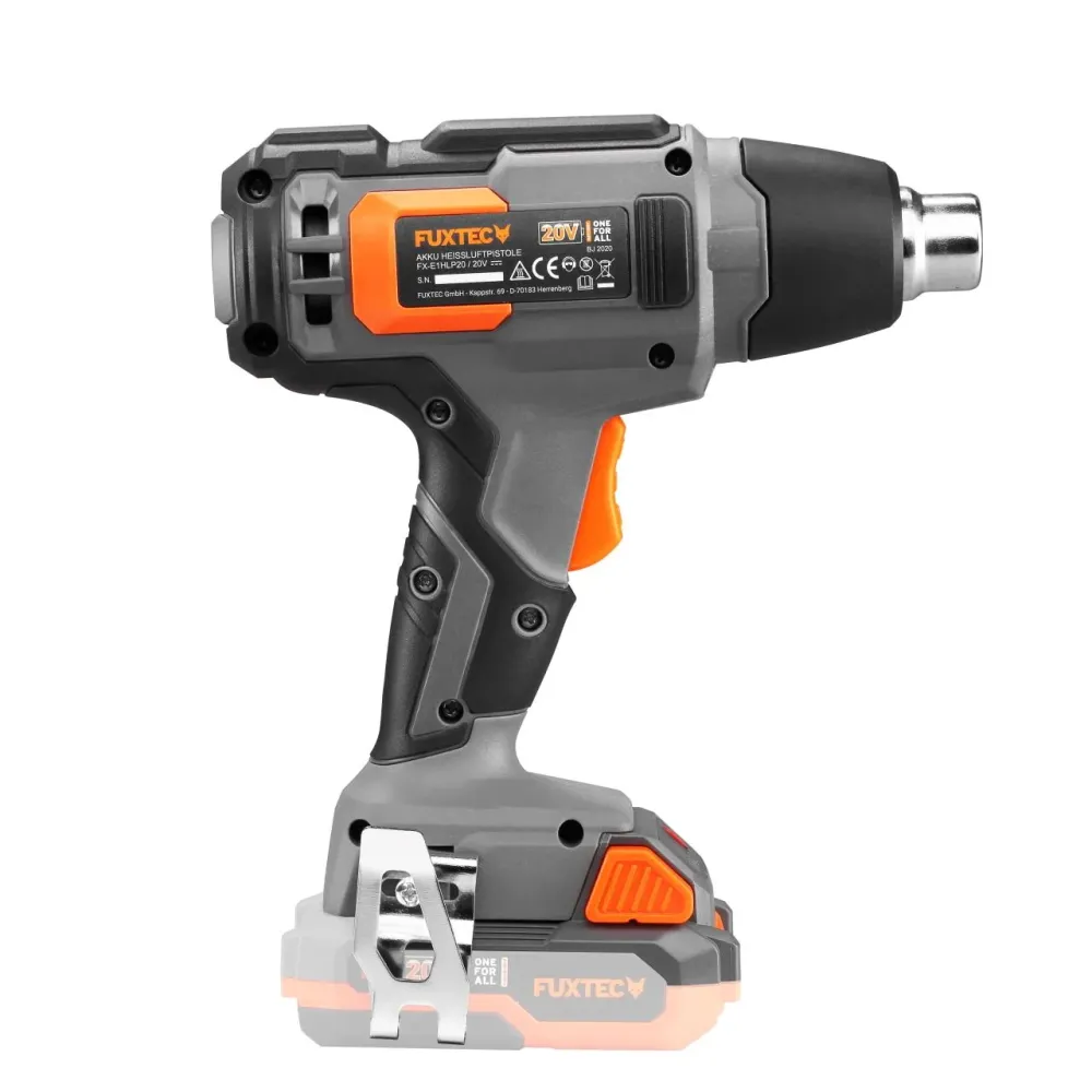 20V akumulátorová horkovzdušná pistole FX-E1HLP20 FUXTEC - s 2Ah baterií 2,4A nabíjeckou