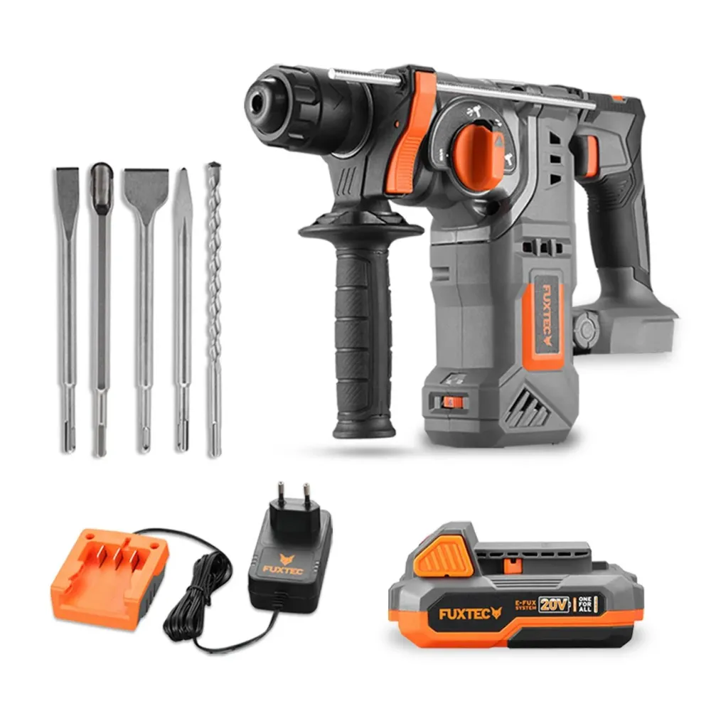 20V akumulátorové rotacní kladivo FX-E1RH20 sada sekácu