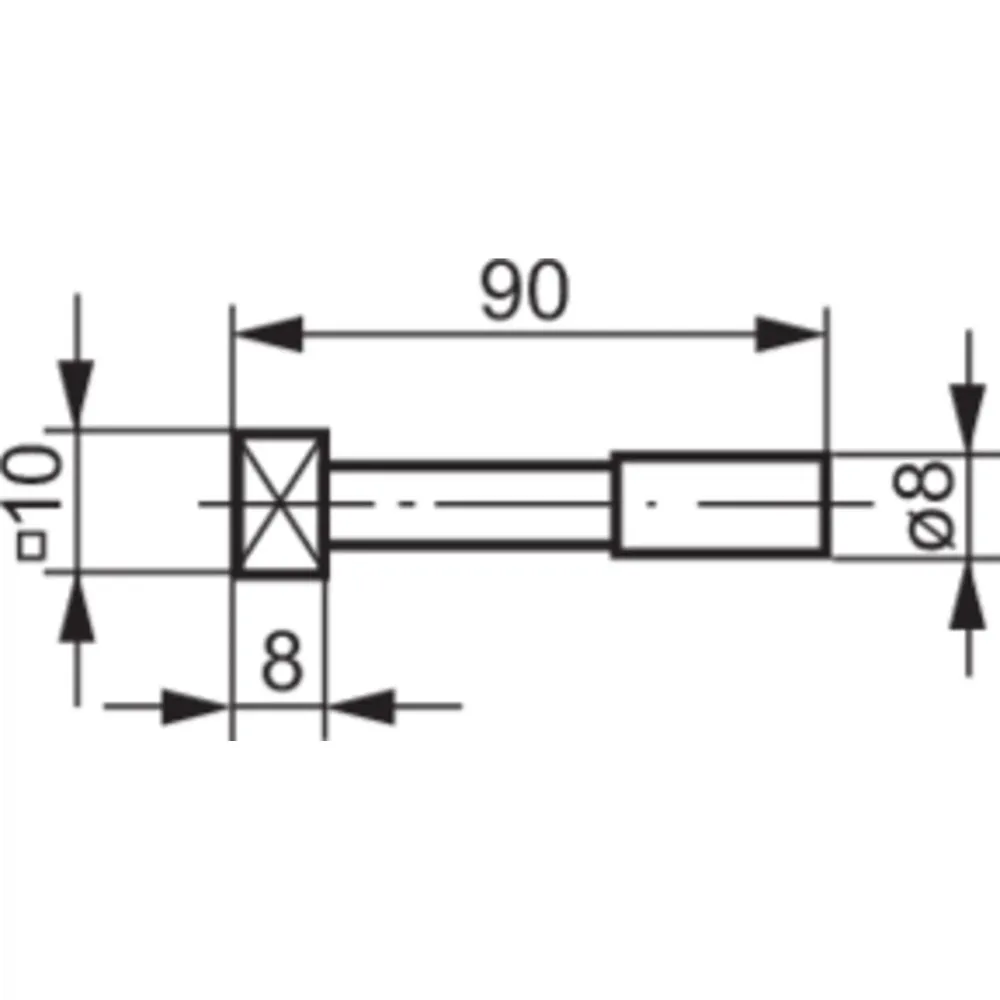 817 CI-p měř.dotek s krychlí tvrdokov D=10 mm