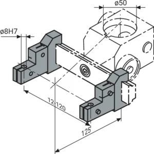827 b 14 držák sondy s montážním otvorem 8 mm