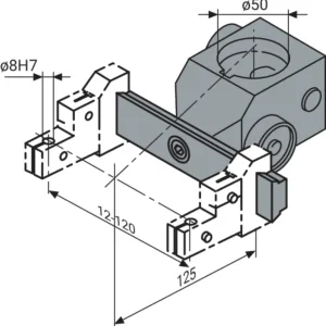 827 b 19 Prodlužovací rameno s lištou