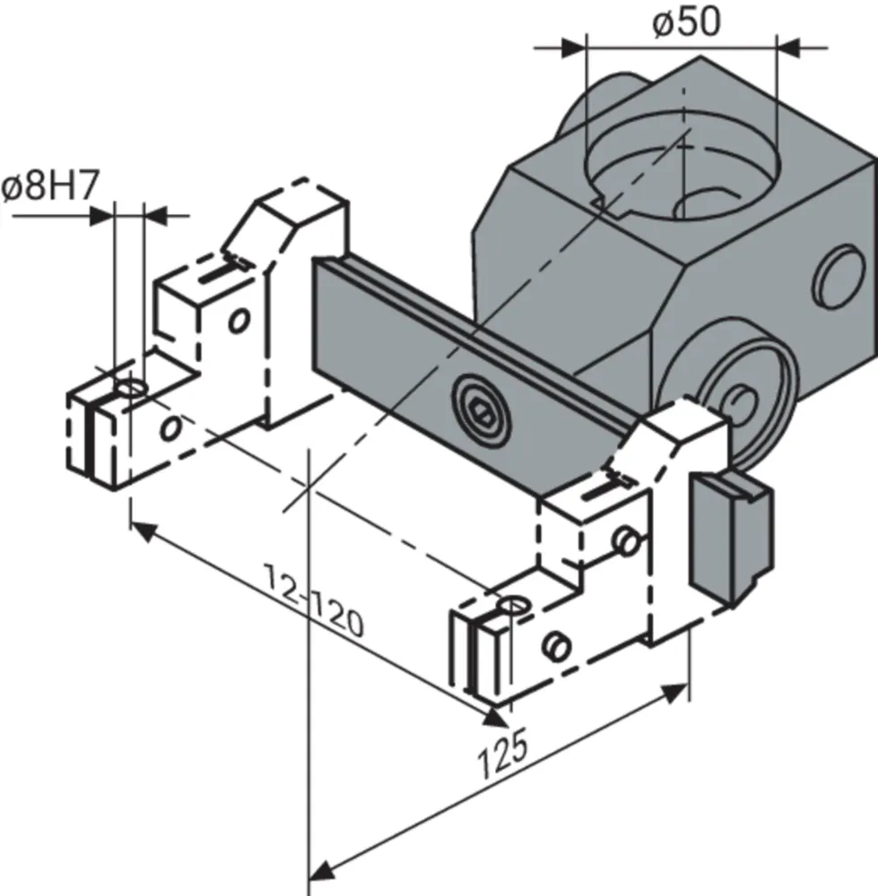 827 b 19 Prodlužovací rameno s lištou