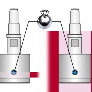 844 DR-D dutinoměr s měřícím trnem >16-20 mm měřicí povrch z diamantu, M10 x 1
