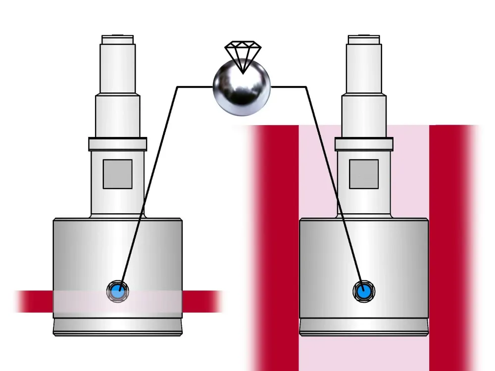 844 DR-D dutinoměr s měřícím trnem 8-9 mm měřicí povrch z diamantu, M6x0,75