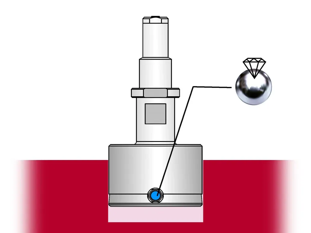 844 D-D dutinoměr s měřícím trnem >140-150 mm měřicí povrch z diamantu, M10 x 1