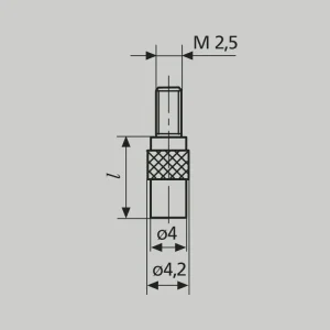 903 H Rovinný měřicí dotek osaz. tvrdokovem , délka 12mm